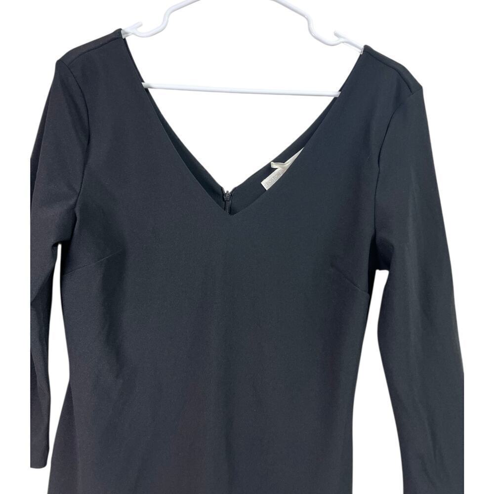 Boston Proper V-Neck V-Back Dress 3/4 Sleeves Medium - Picture 2 of 9